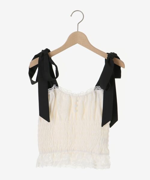 MAJESTIC LEGON / マジェスティックレゴン キャミソール・チューブトップ | 配色肩リボンビスチェ | 詳細29