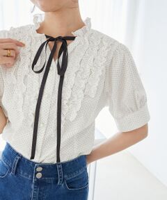 MAJESTIC LEGON / マジェスティックレゴン シャツ・ブラウス | リボンフリルブラウス