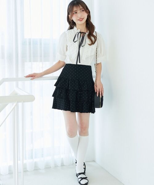 MAJESTIC LEGON / マジェスティックレゴン シャツ・ブラウス | リボンフリルブラウス | 詳細1