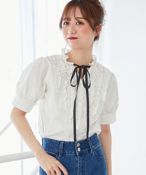 MAJESTIC LEGON / マジェスティックレゴン シャツ・ブラウス | リボンフリルブラウス | 詳細11