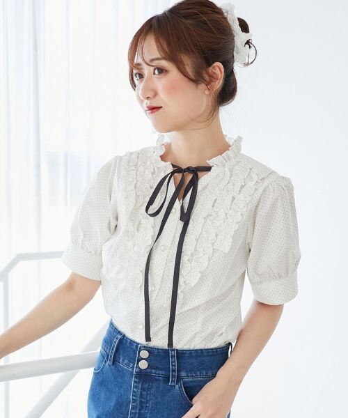MAJESTIC LEGON / マジェスティックレゴン シャツ・ブラウス | リボンフリルブラウス | 詳細12