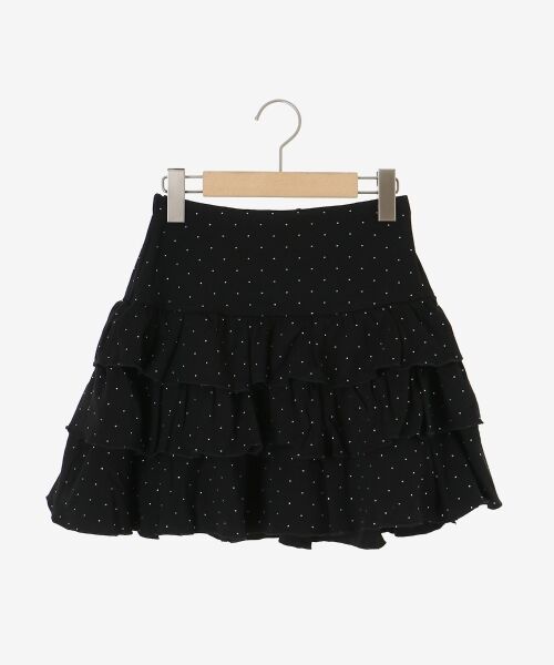MAJESTIC LEGON / マジェスティックレゴン ミニ・ひざ丈スカート | ラインストーンティアードスカパン | 詳細30