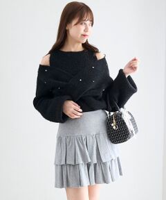 MAJESTIC LEGON / マジェスティックレゴン ミニ・ひざ丈スカート | アソートティアードミニスカパン