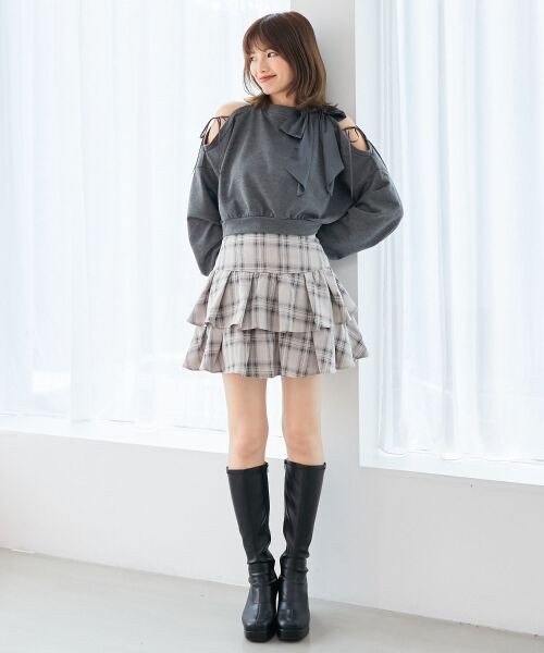 MAJESTIC LEGON / マジェスティックレゴン ミニ・ひざ丈スカート | アソートティアードミニスカパン | 詳細1