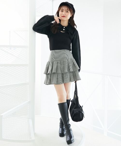 MAJESTIC LEGON / マジェスティックレゴン ミニ・ひざ丈スカート | アソートティアードミニスカパン | 詳細17