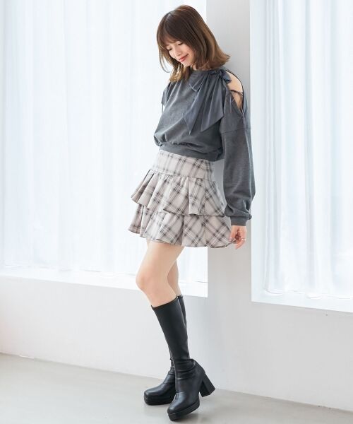 MAJESTIC LEGON / マジェスティックレゴン ミニ・ひざ丈スカート | アソートティアードミニスカパン | 詳細2