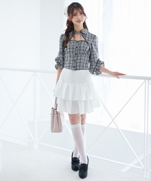 MAJESTIC LEGON / マジェスティックレゴン ミニ・ひざ丈スカート | アソートティアードミニスカパン | 詳細27