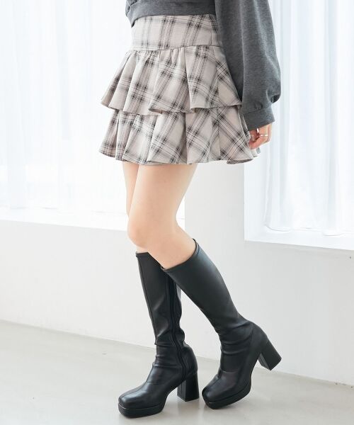 MAJESTIC LEGON / マジェスティックレゴン ミニ・ひざ丈スカート | アソートティアードミニスカパン | 詳細5