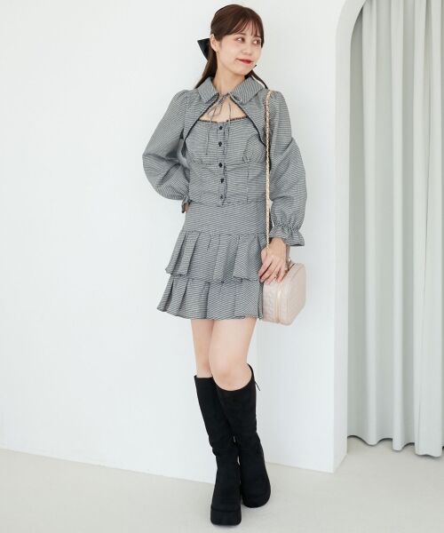 MAJESTIC LEGON / マジェスティックレゴン ミニ・ひざ丈スカート | アソートティアードミニスカパン | 詳細8