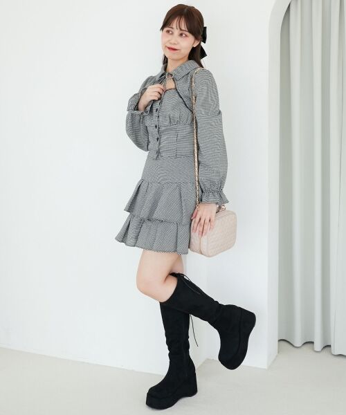 MAJESTIC LEGON / マジェスティックレゴン ミニ・ひざ丈スカート | アソートティアードミニスカパン | 詳細9