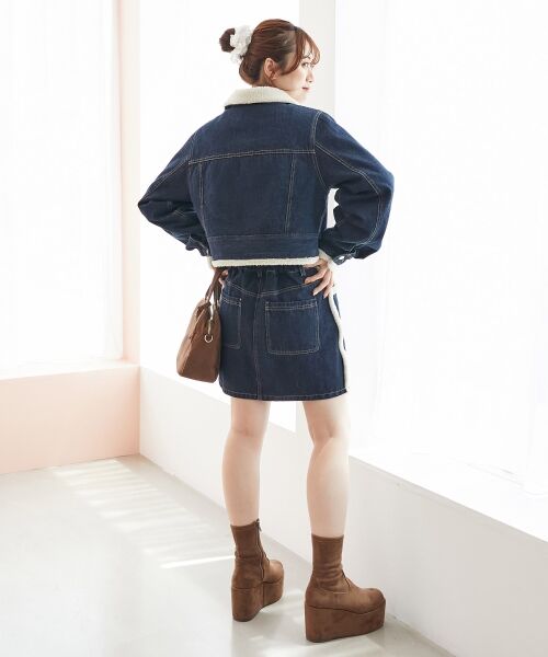 MAJESTIC LEGON / マジェスティックレゴン ミニ・ひざ丈スカート | ボアトリムミニスカパン | 詳細10