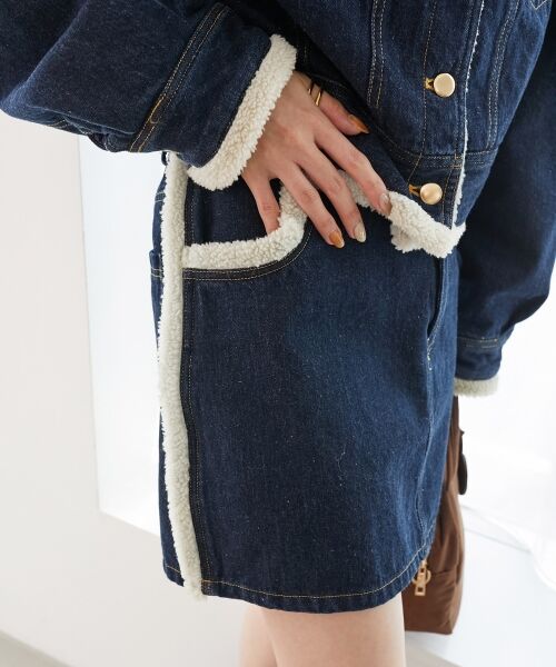 MAJESTIC LEGON / マジェスティックレゴン ミニ・ひざ丈スカート | ボアトリムミニスカパン | 詳細14