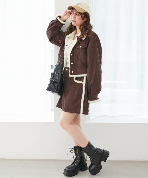 MAJESTIC LEGON / マジェスティックレゴン ミニ・ひざ丈スカート | ボアトリムミニスカパン | 詳細2