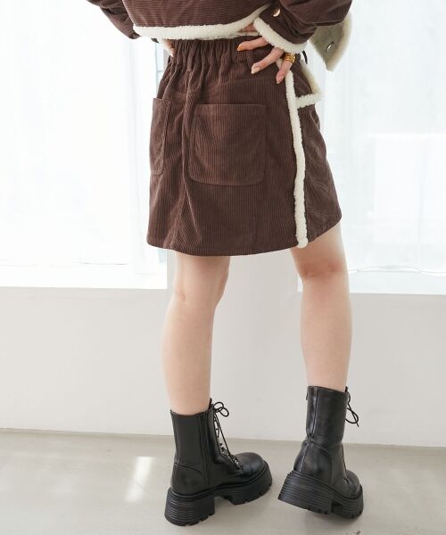 MAJESTIC LEGON / マジェスティックレゴン ミニ・ひざ丈スカート | ボアトリムミニスカパン | 詳細6