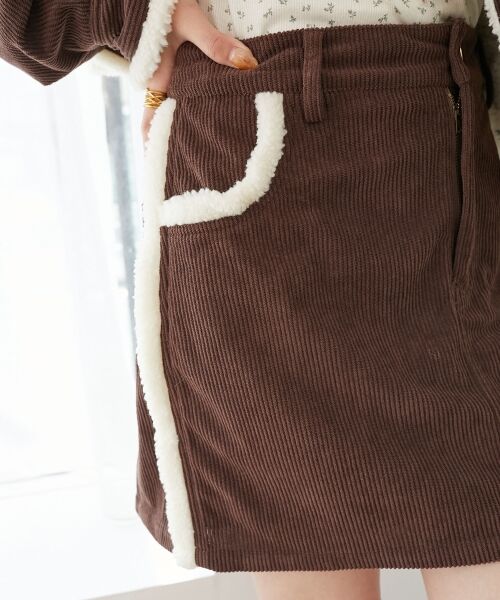 MAJESTIC LEGON / マジェスティックレゴン ミニ・ひざ丈スカート | ボアトリムミニスカパン | 詳細7