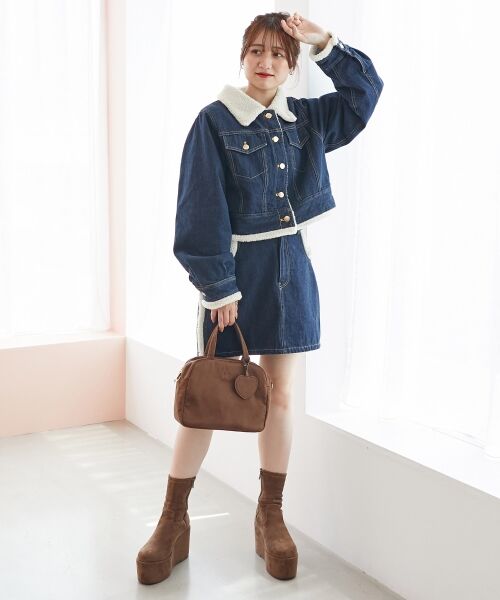 MAJESTIC LEGON / マジェスティックレゴン ミニ・ひざ丈スカート | ボアトリムミニスカパン | 詳細8