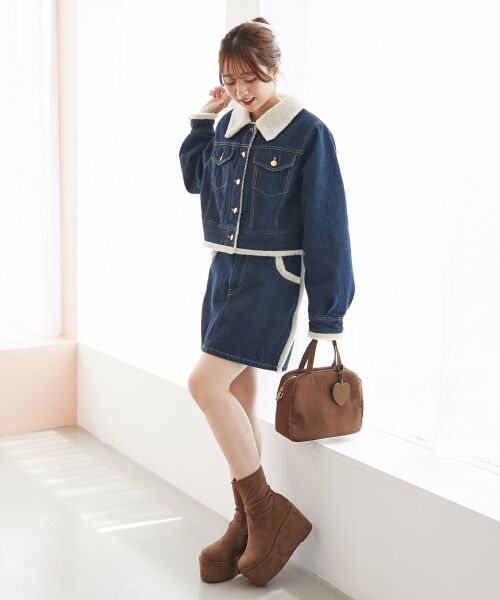 MAJESTIC LEGON / マジェスティックレゴン ミニ・ひざ丈スカート | ボアトリムミニスカパン | 詳細9