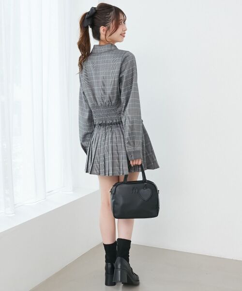 MAJESTIC LEGON / マジェスティックレゴン ミニ・ひざ丈スカート | スイッチングパターンプリーツスカパン | 詳細10