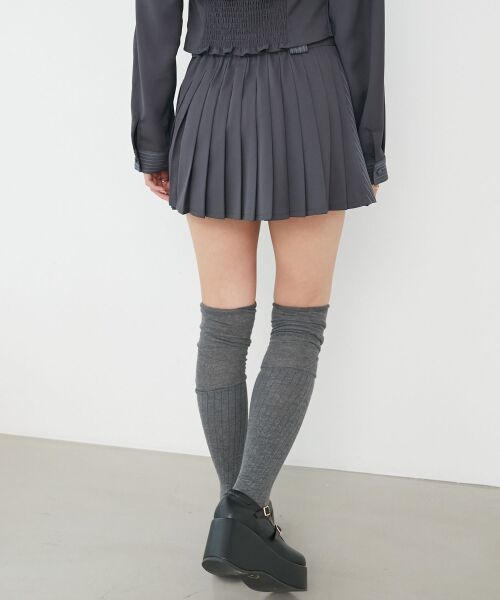 MAJESTIC LEGON / マジェスティックレゴン ミニ・ひざ丈スカート | スイッチングパターンプリーツスカパン | 詳細20