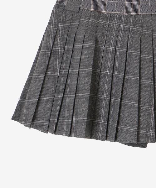 MAJESTIC LEGON / マジェスティックレゴン ミニ・ひざ丈スカート | スイッチングパターンプリーツスカパン | 詳細28