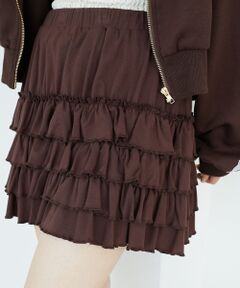 MAJESTIC LEGON / マジェスティックレゴン ミニ・ひざ丈スカート | 4段フリルスカパン