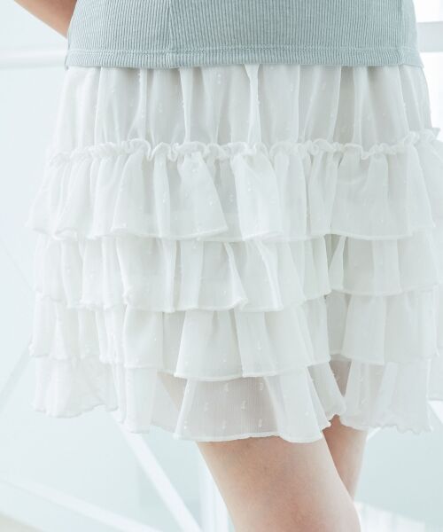 MAJESTIC LEGON / マジェスティックレゴン ミニ・ひざ丈スカート | 4段フリルスカパン | 詳細11