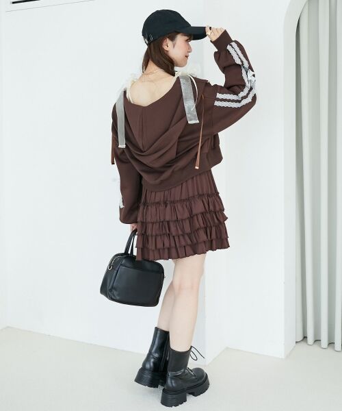 MAJESTIC LEGON / マジェスティックレゴン ミニ・ひざ丈スカート | 4段フリルスカパン | 詳細14