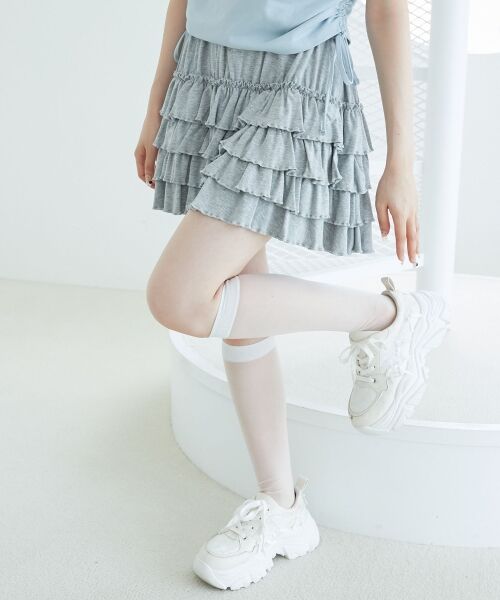 MAJESTIC LEGON / マジェスティックレゴン ミニ・ひざ丈スカート | 4段フリルスカパン | 詳細25