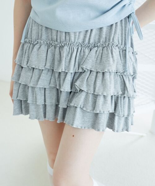 MAJESTIC LEGON / マジェスティックレゴン ミニ・ひざ丈スカート | 4段フリルスカパン | 詳細27