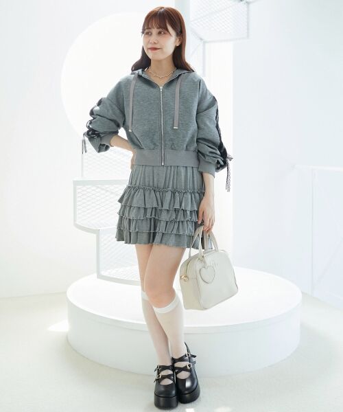 MAJESTIC LEGON / マジェスティックレゴン ミニ・ひざ丈スカート | 4段フリルスカパン | 詳細30