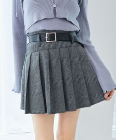 MAJESTIC LEGON / マジェスティックレゴン ミニ・ひざ丈スカート | ベルトセットプリーツミニスカパン