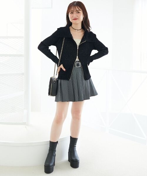 MAJESTIC LEGON / マジェスティックレゴン ミニ・ひざ丈スカート | ベルトセットプリーツミニスカパン | 詳細15