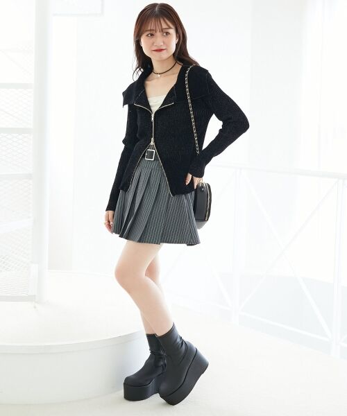 MAJESTIC LEGON / マジェスティックレゴン ミニ・ひざ丈スカート | ベルトセットプリーツミニスカパン | 詳細16