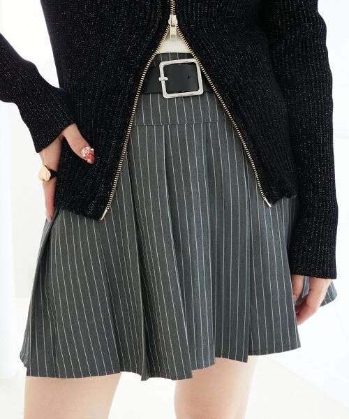 MAJESTIC LEGON / マジェスティックレゴン ミニ・ひざ丈スカート | ベルトセットプリーツミニスカパン | 詳細21