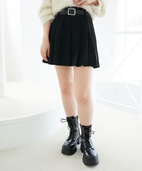 MAJESTIC LEGON / マジェスティックレゴン ミニ・ひざ丈スカート | ベルトセットプリーツミニスカパン | 詳細25