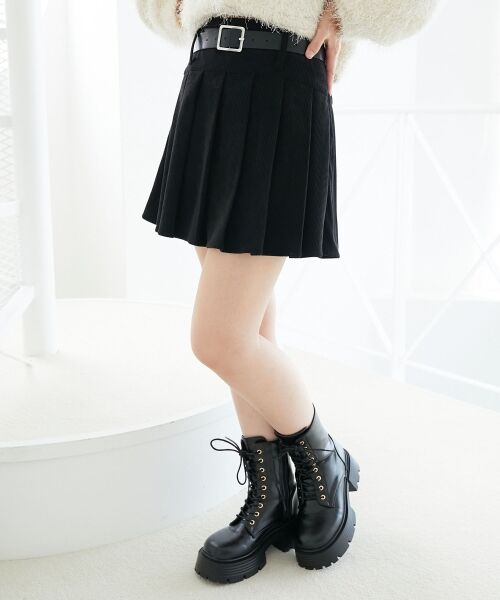 MAJESTIC LEGON / マジェスティックレゴン ミニ・ひざ丈スカート | ベルトセットプリーツミニスカパン | 詳細26