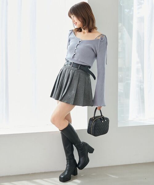 MAJESTIC LEGON / マジェスティックレゴン ミニ・ひざ丈スカート | ベルトセットプリーツミニスカパン | 詳細9