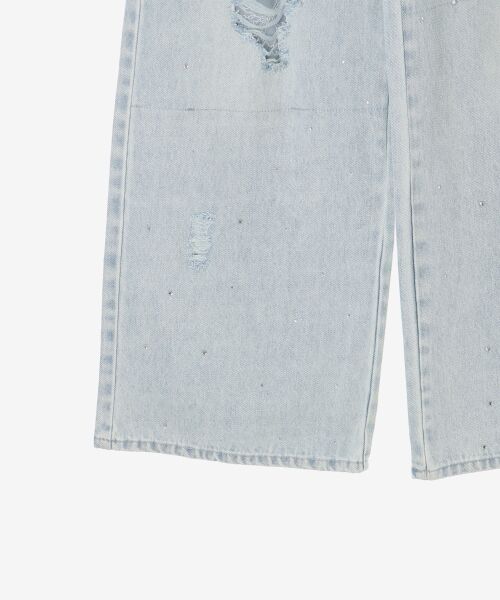 MAJESTIC LEGON / マジェスティックレゴン デニムパンツ | キラキラレースダメージデニム | 詳細24