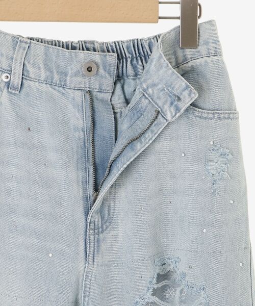 MAJESTIC LEGON / マジェスティックレゴン デニムパンツ | キラキラレースダメージデニム | 詳細25