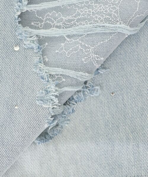 MAJESTIC LEGON / マジェスティックレゴン デニムパンツ | キラキラレースダメージデニム | 詳細28