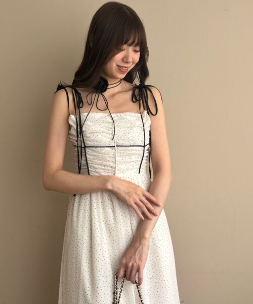 MAJESTIC LEGON / マジェスティックレゴン ロング・マキシ丈ワンピース | バイカラーリボンキャミワンピース | 詳細18