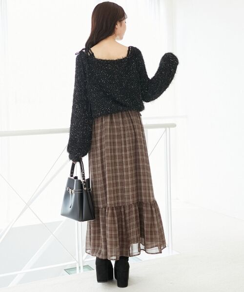 MAJESTIC LEGON / マジェスティックレゴン ロング・マキシ丈ワンピース | バイカラーリボンキャミワンピース | 詳細22