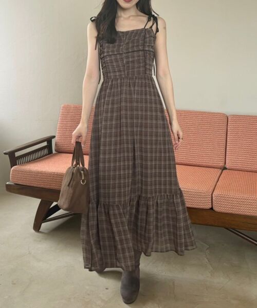 MAJESTIC LEGON / マジェスティックレゴン ロング・マキシ丈ワンピース | バイカラーリボンキャミワンピース | 詳細27