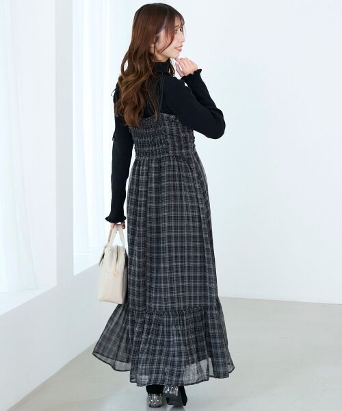 MAJESTIC LEGON / マジェスティックレゴン ロング・マキシ丈ワンピース | バイカラーリボンキャミワンピース | 詳細3