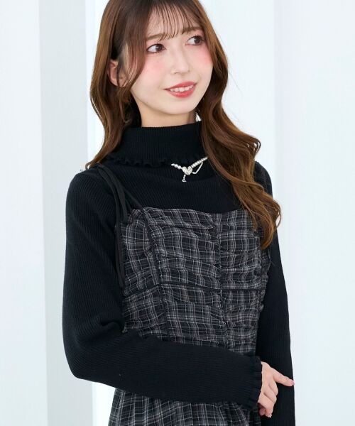 MAJESTIC LEGON / マジェスティックレゴン ロング・マキシ丈ワンピース | バイカラーリボンキャミワンピース | 詳細7