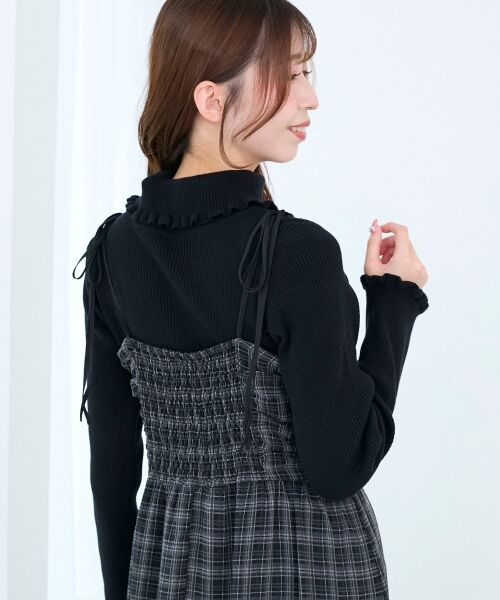 MAJESTIC LEGON / マジェスティックレゴン ロング・マキシ丈ワンピース | バイカラーリボンキャミワンピース | 詳細8