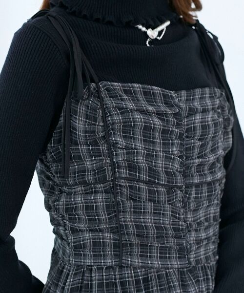 MAJESTIC LEGON / マジェスティックレゴン ロング・マキシ丈ワンピース | バイカラーリボンキャミワンピース | 詳細9