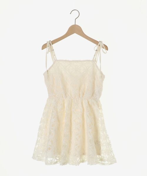 MAJESTIC LEGON / マジェスティックレゴン ミニ丈・ひざ丈ワンピース | フラワーチュールミニキャミワンピ | 詳細15