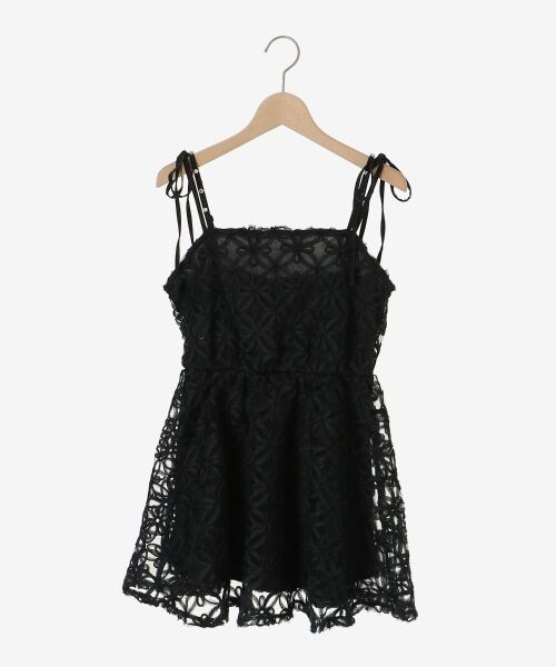 MAJESTIC LEGON / マジェスティックレゴン ミニ丈・ひざ丈ワンピース | フラワーチュールミニキャミワンピ | 詳細16