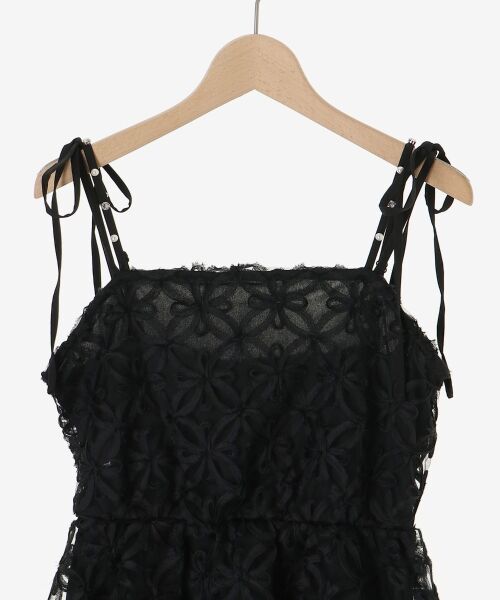 MAJESTIC LEGON / マジェスティックレゴン ミニ丈・ひざ丈ワンピース | フラワーチュールミニキャミワンピ | 詳細18